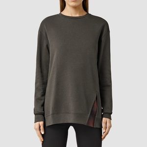 AllSaints Black Solo Check Sweatshirt Size S